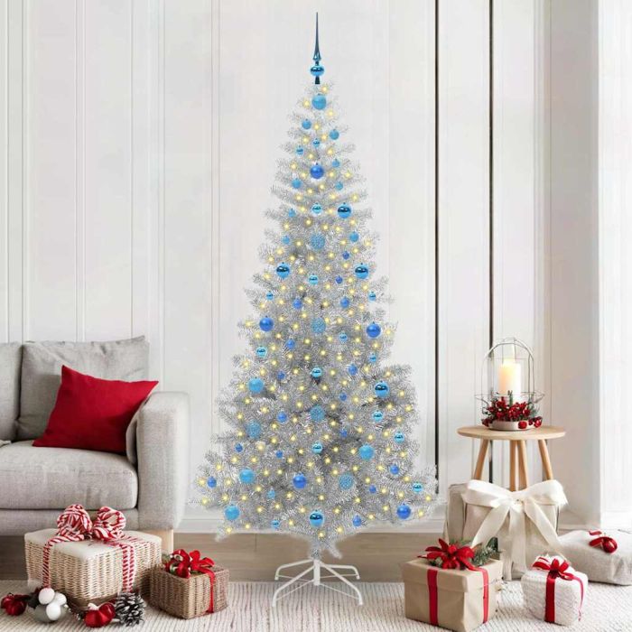ELFIR Christmas Tree with 300 LEDs with Stand Silver 210 cm PET