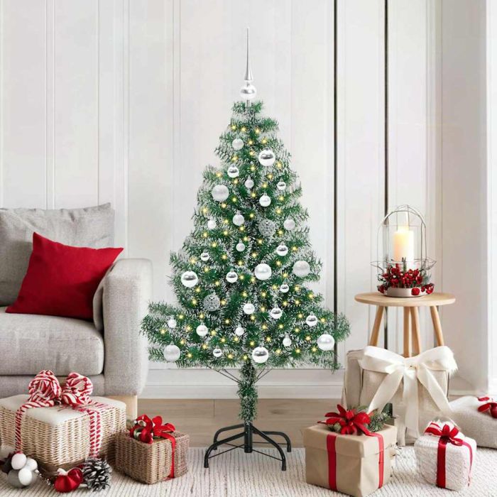 CINDEL Artificial Christmas Tree Snow Flocked with LED Light 150 cm