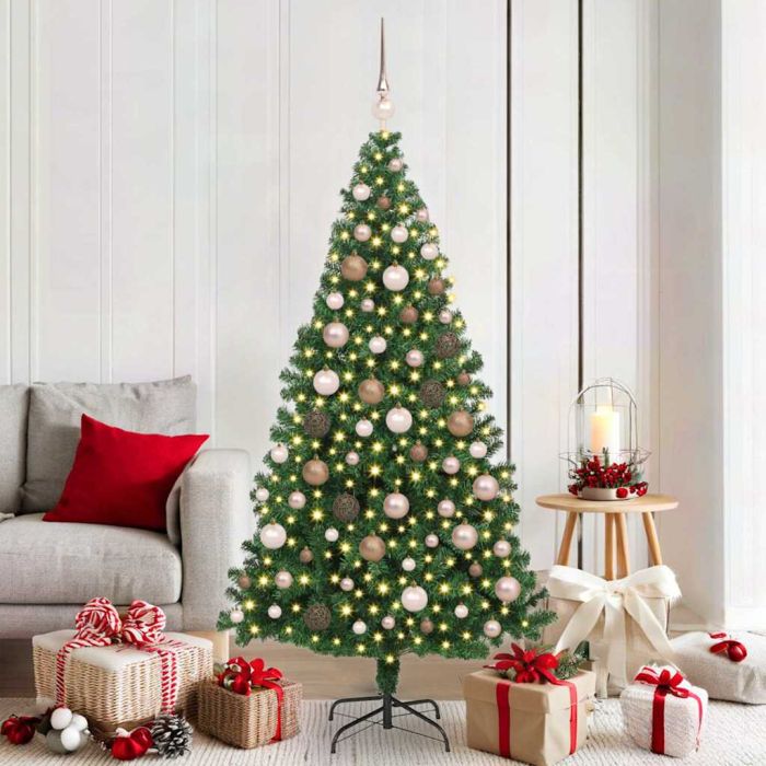 COSDEN Artificial Christmas Tree with 300 LEDs with Stand Green 180 cm