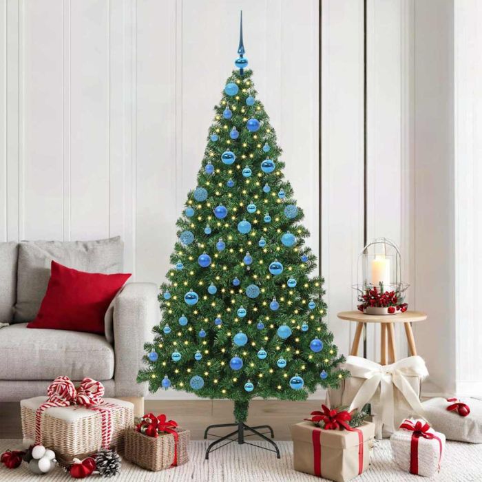 COSDEN Artificial Christmas Tree with 300 LEDs with Stand Green 180 cm