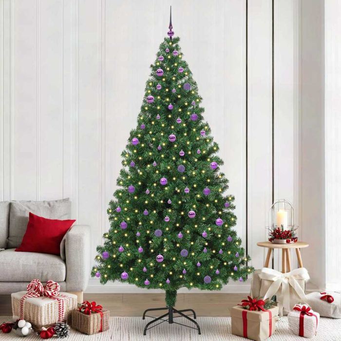 COSDEN Artificial Christmas Tree with 300 LEDs with Stand Green 240 cm