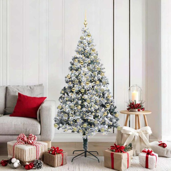COSDEN Artificial Christmas Tree with 300 LEDs with Stand Green 180 cm