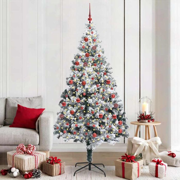 COSDEN Artificial Christmas Tree with 300 LEDs with Stand Green 210 cm