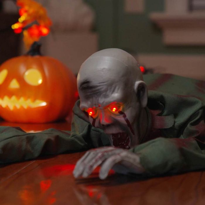 SPOOKA Halloween Zombie Decoration - Green Creepy Zombie Prop 110 x 50 x 21 cm