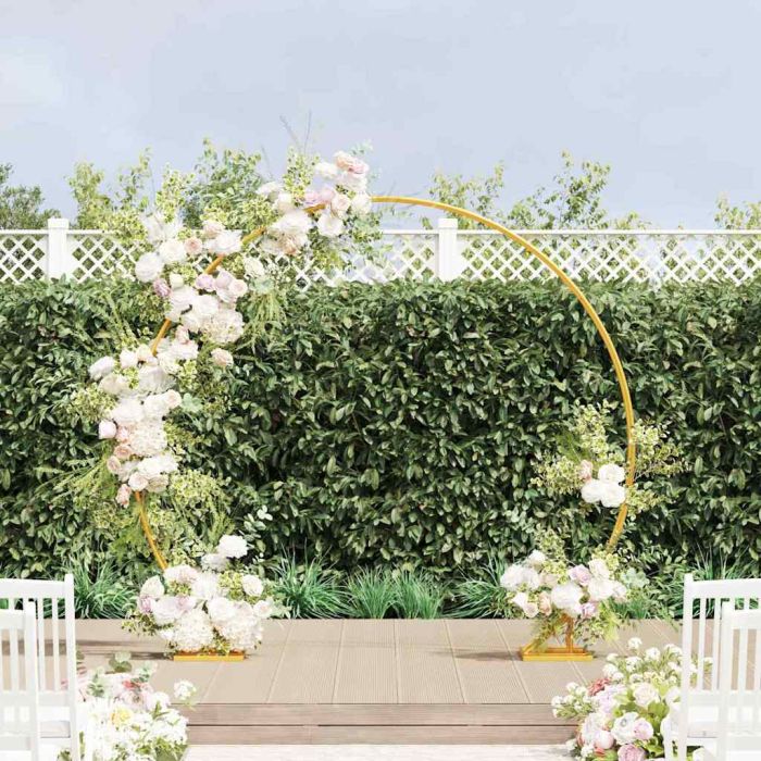 SELRIDG Wedding Arch 220x45x200 cm Steel - Gold