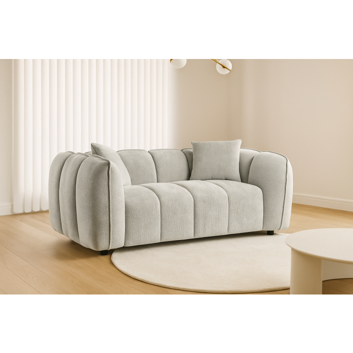 SERINZE Fabric 2 Seater Sofa - Grey