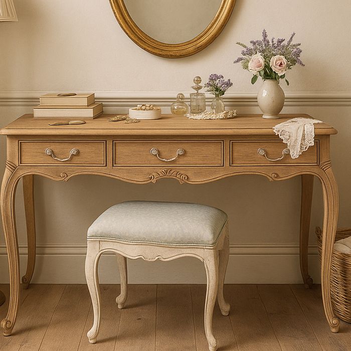 ALDERBROOK 3 Drawer Dressing Table - Oak Finish