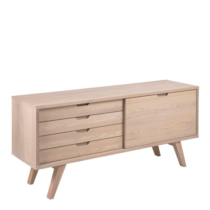 Sideboard - ALINE 4 Drawer Sideboard White Oak 160cm