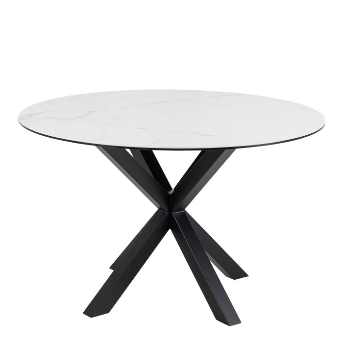 Dining Table - HEAVEN Dining Table Ceramic White Top 119cm