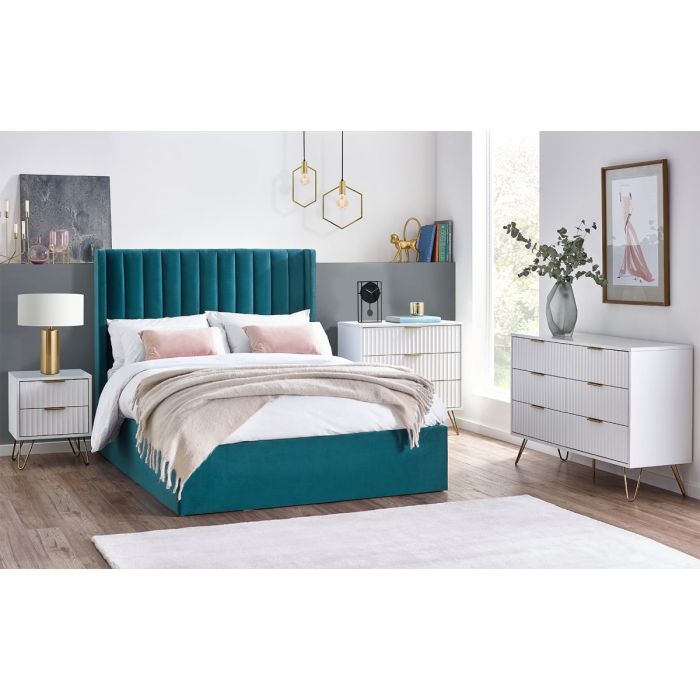 White Chest of Drawers - MORDEN Medium Chest 3 Drawers