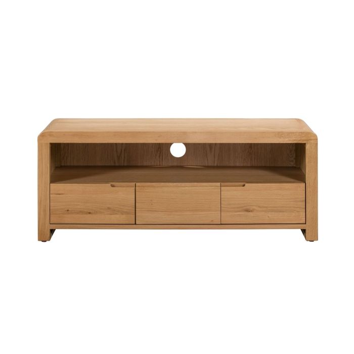 Curve 3-Drawer TV Unit - Oak