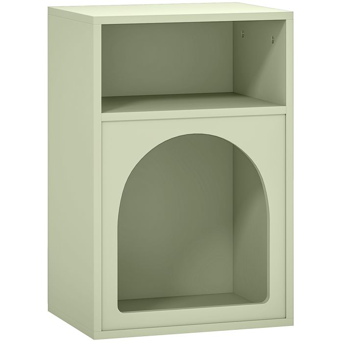 HERON Bedside Table with 2 Open Compartments Light Green