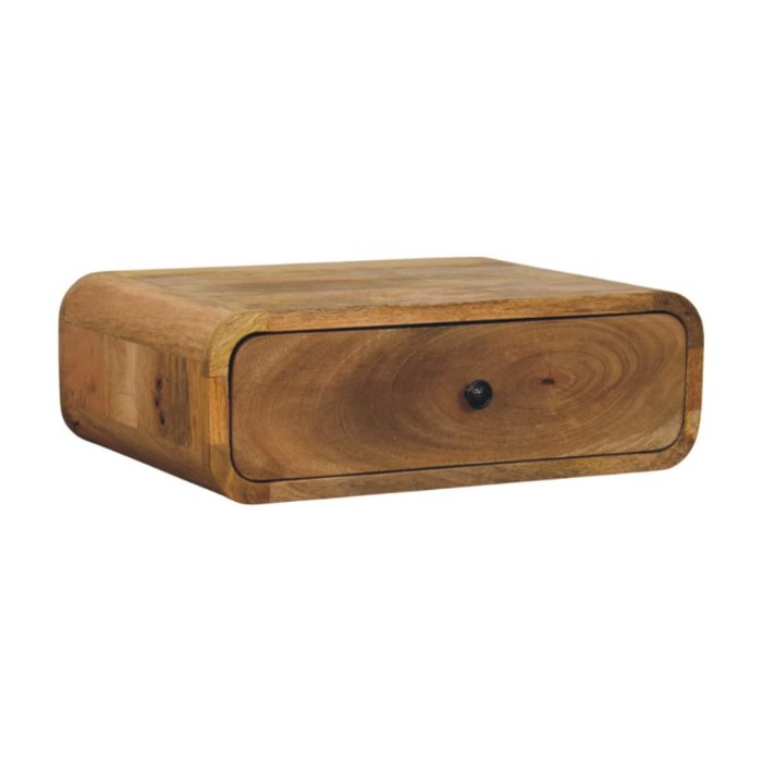 RAGUSA Wall-Mounted Oak-ish 1 Drawer Nightstand