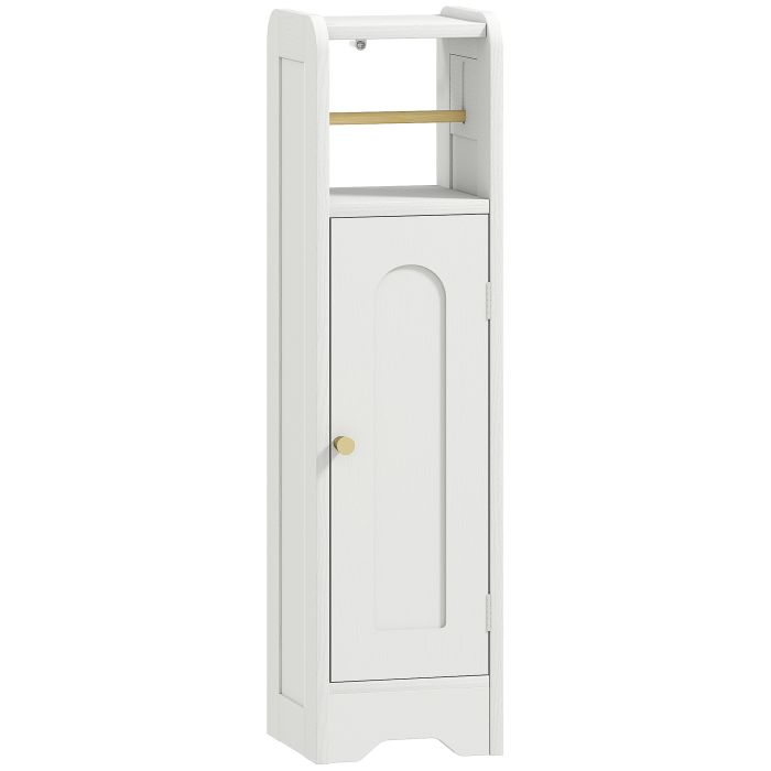 HERON Small Bathroom Storage Cabinet White