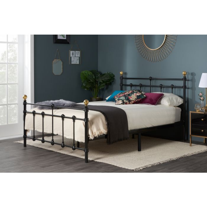 Birlea Atlas Black Metal Bed Frame - Double 4ft6