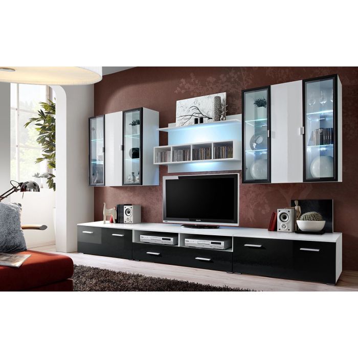 Quarterdeck Gloss Entertainment Unit - Black Gloss