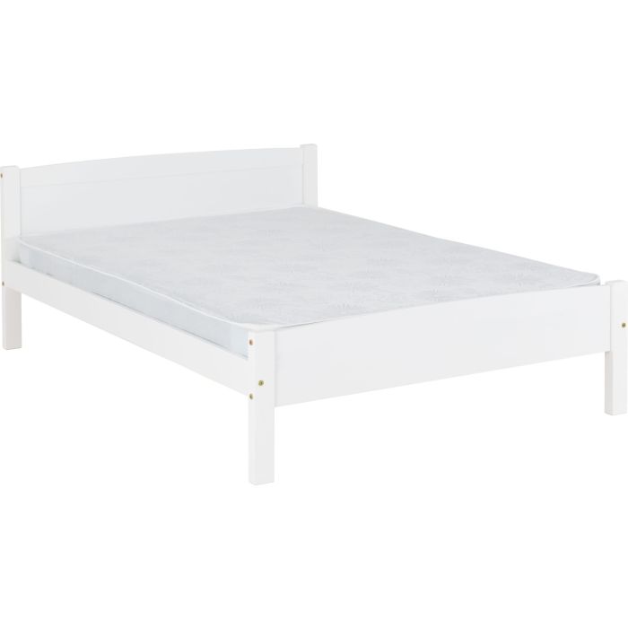 Amber 4ft6 Double Bed - White