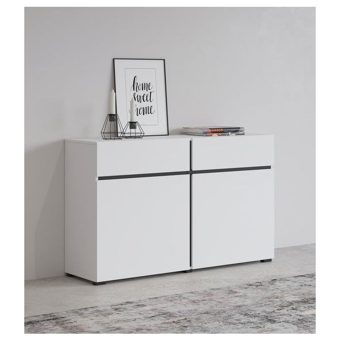 Sideboard - TAYLOR Sideboard White 119cm
