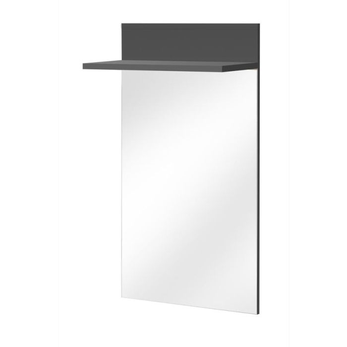 Coat Rack - EVERETT Wall Hanger with Mirror Anthracite 60cm