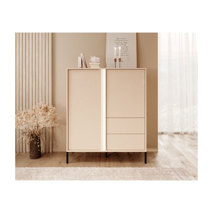 Sideboard - WALTON Highboard Beige 104cm