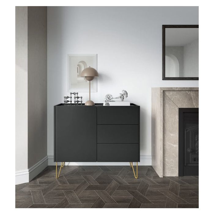 Sideboard - CANDICE Sideboard Black 97cm