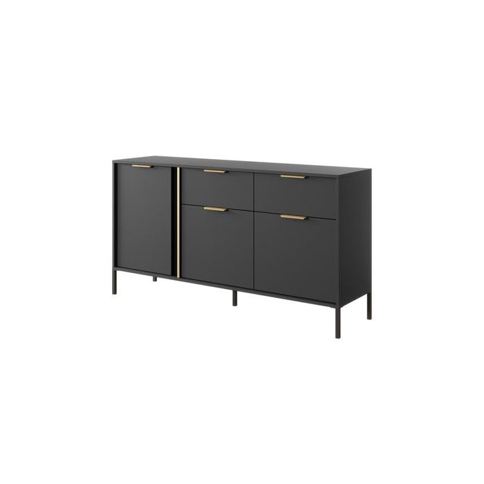 Sideboard - DORAN Sideboard with Drawers Anthracite 153cm
