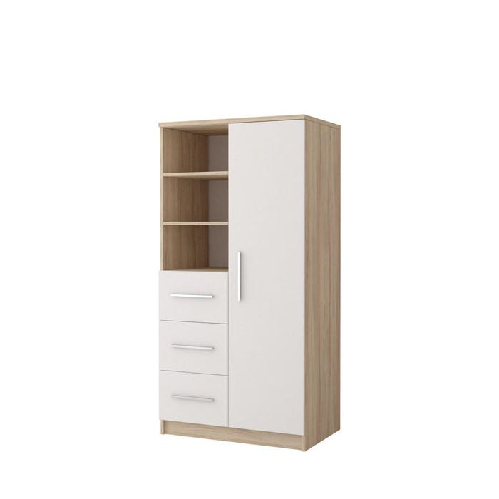 Display Rack - BRAYDEN Display Cabinet Oak Sonoma 80cm