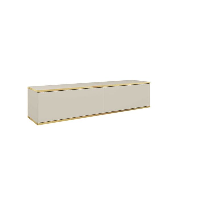 Display Rack - MAYA Display Cabinet Beige 135cm