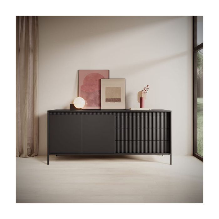 Sideboard - CASSIDY Sideboard Black 187cm
