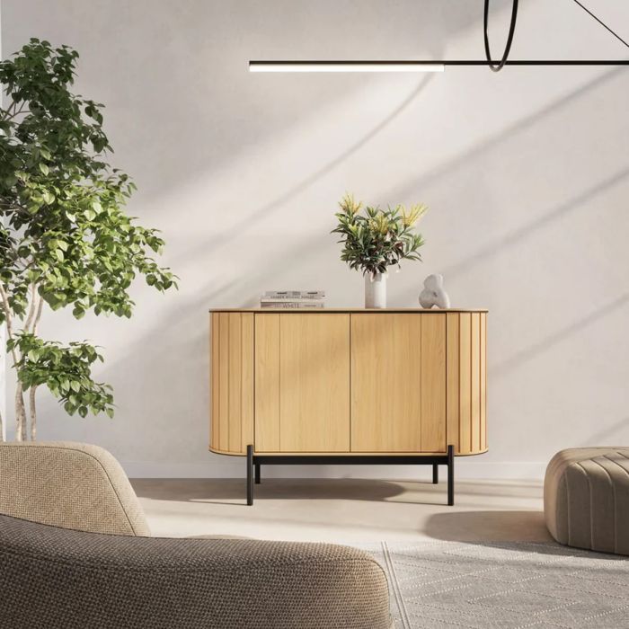 ROTTORIA Sideboard Cabinet Oak Vincenza 124cm