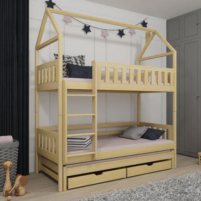 Bunk Bed - STACKWELL Bedframe without Mattress - Pine