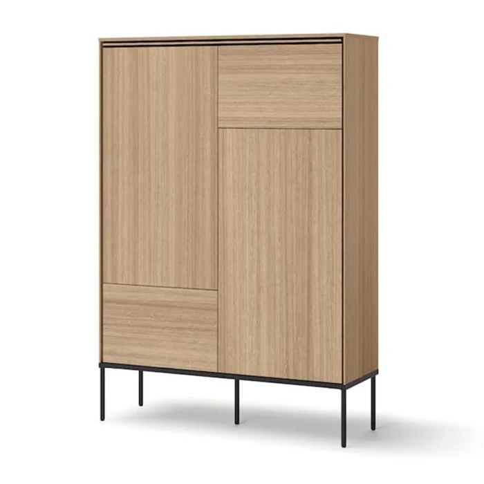 VISSORA Highboard Cabinet Oak Linear 98cm
