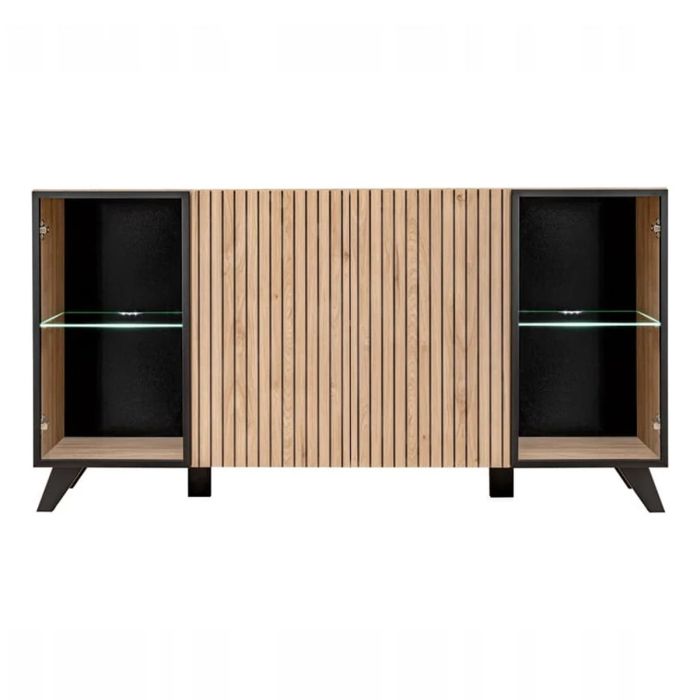 OPHELIA Display Cabinet Oak Hickory 160cm