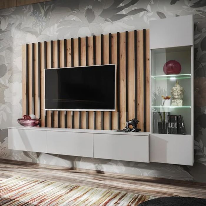 ALVENTO TV Unit Pearl Grey 220cm