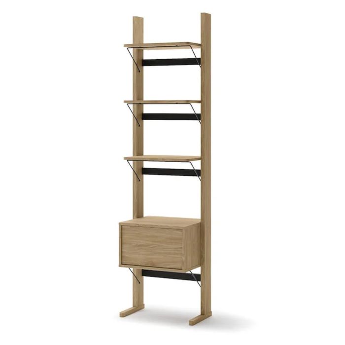 OLIVANNE Bookcase Oiled Oak 52cm