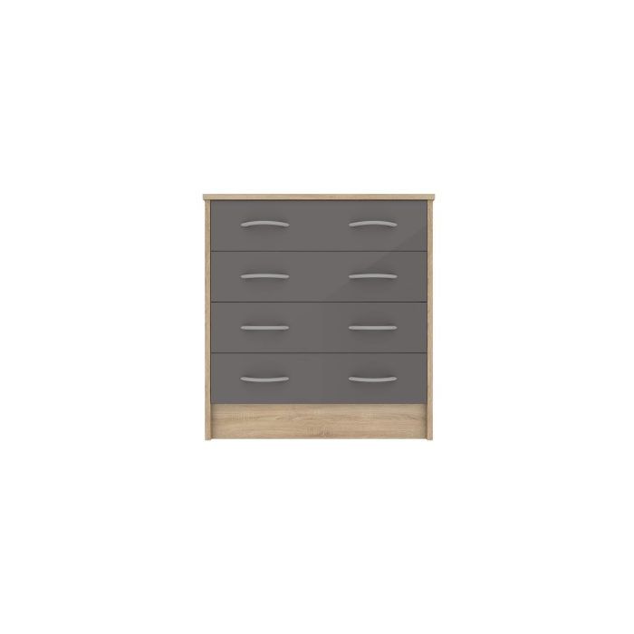 Grey Chest of Drawers - BLACKPOOL Medium Chest 4 Drawers