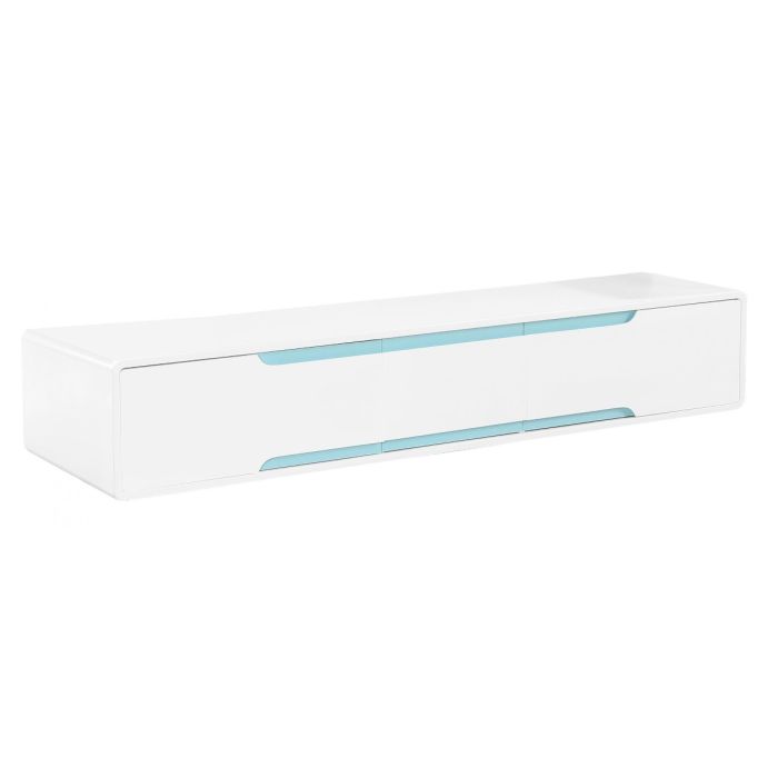Dorchester White Matt Gloss TV Unit with 3 Drawers
