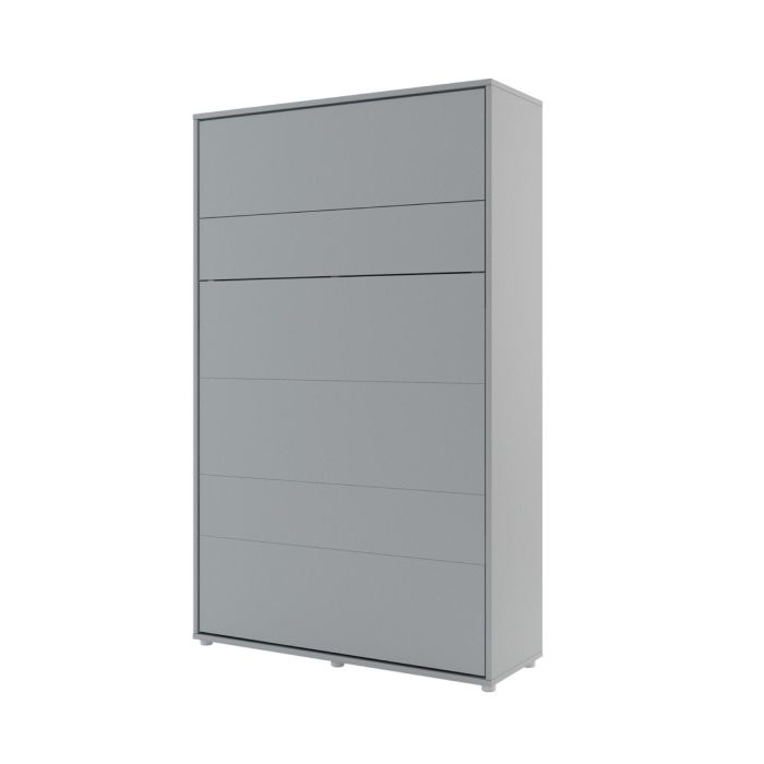 ArtNest Vertical Wall Bed 120cm with Shelf - Grey Matt