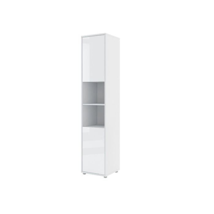 Tall Storage Cabinet for ArtNest Vertical Wall Bed Concept - White Gloss