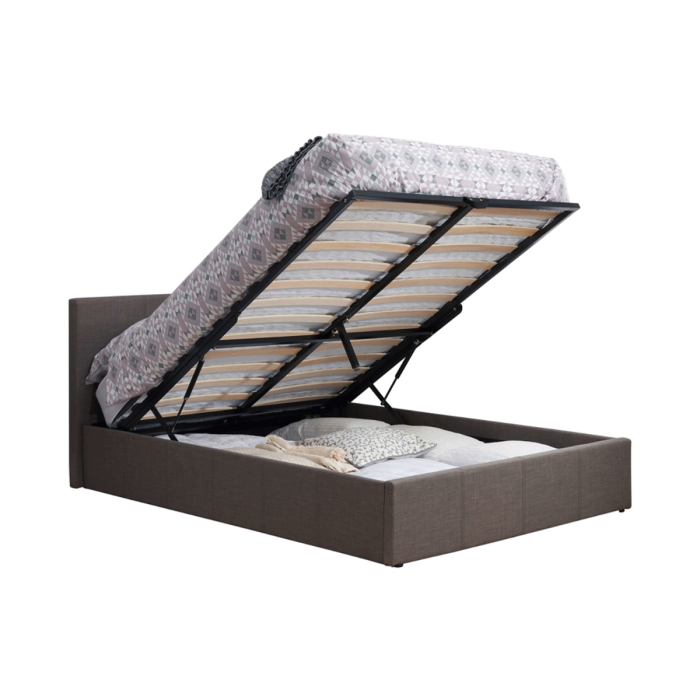 Birlea Berlin Fabric Ottoman Bed - Small Double 4ft - Grey
