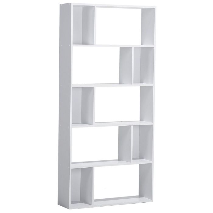 5 Tier Bookcase White ORILLA