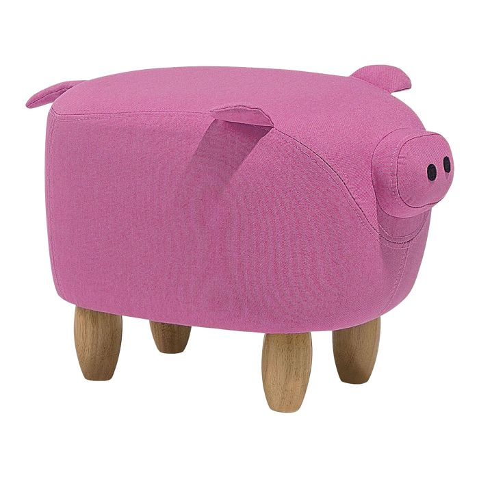 Fabric Animal Stool Pink PIGGY