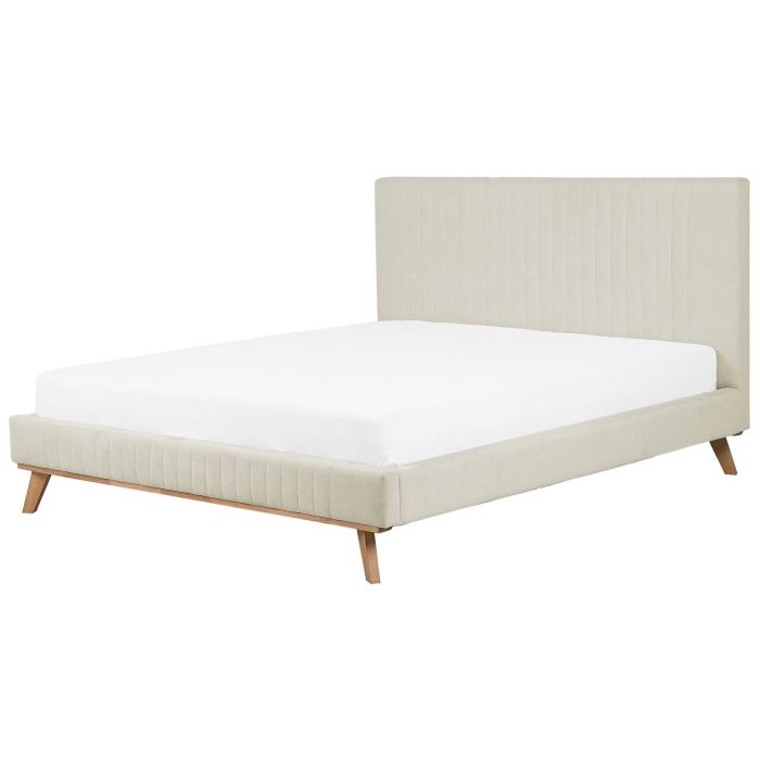 Chenille EU Super King Bed Beige TALENCE