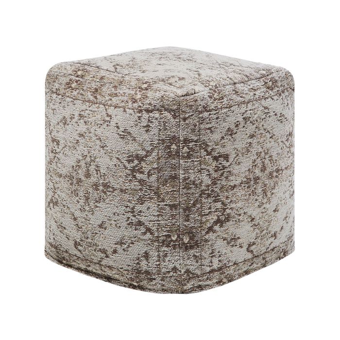 Cotton Pouffe Taupe MEERUT