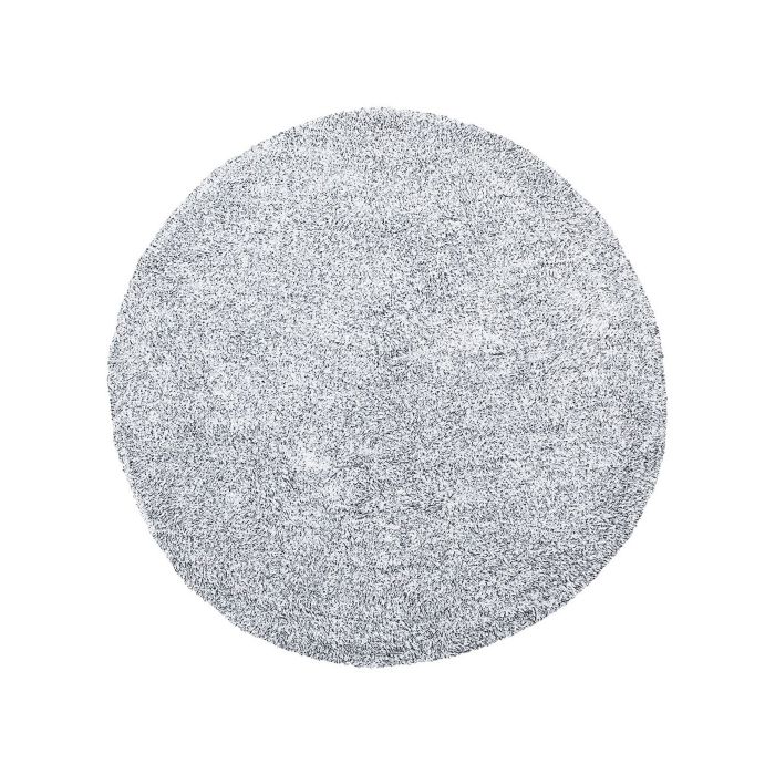 Shaggy Round Area Rug 140cm Salt and Pepper
