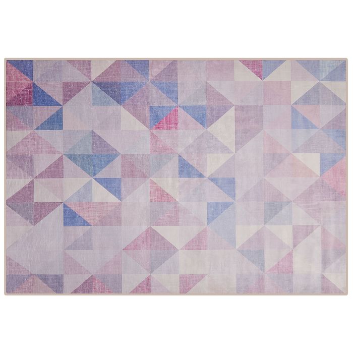 Area Rug 160x230cm Grey with Blue