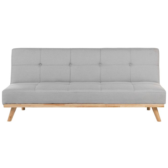 Fabric Sofa Bed Light Grey FROYA