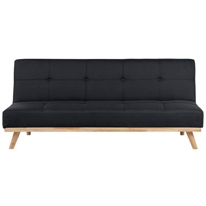 Fabric Sofa Bed Black FROYA