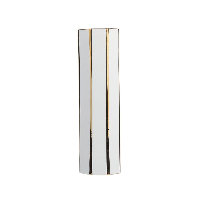 Ceramic Flower Vase 40 White Gold ESTELLA