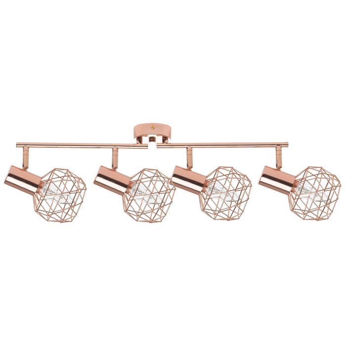 4 Light Spotlight Metal Bar Copper CHENAB